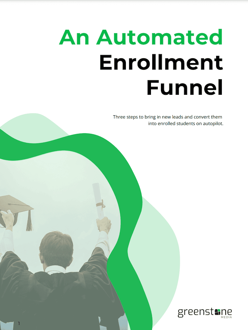 ebook cover with title an automated enrollment funnel